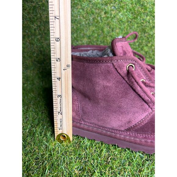 UGG Neumel‎ Mens Burgundy 3 Eye Chukka Boot 8 - Picture 12 of 12
